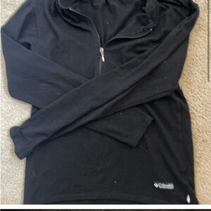 Woman’s Black Columbia Collared quarter zip pullover Sweater